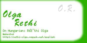 olga rethi business card